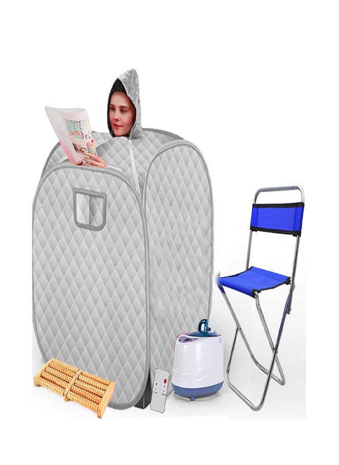 Bodycare - Portable Steam Sauna Spa With Foot Massage And Chair Grey - Image 1
