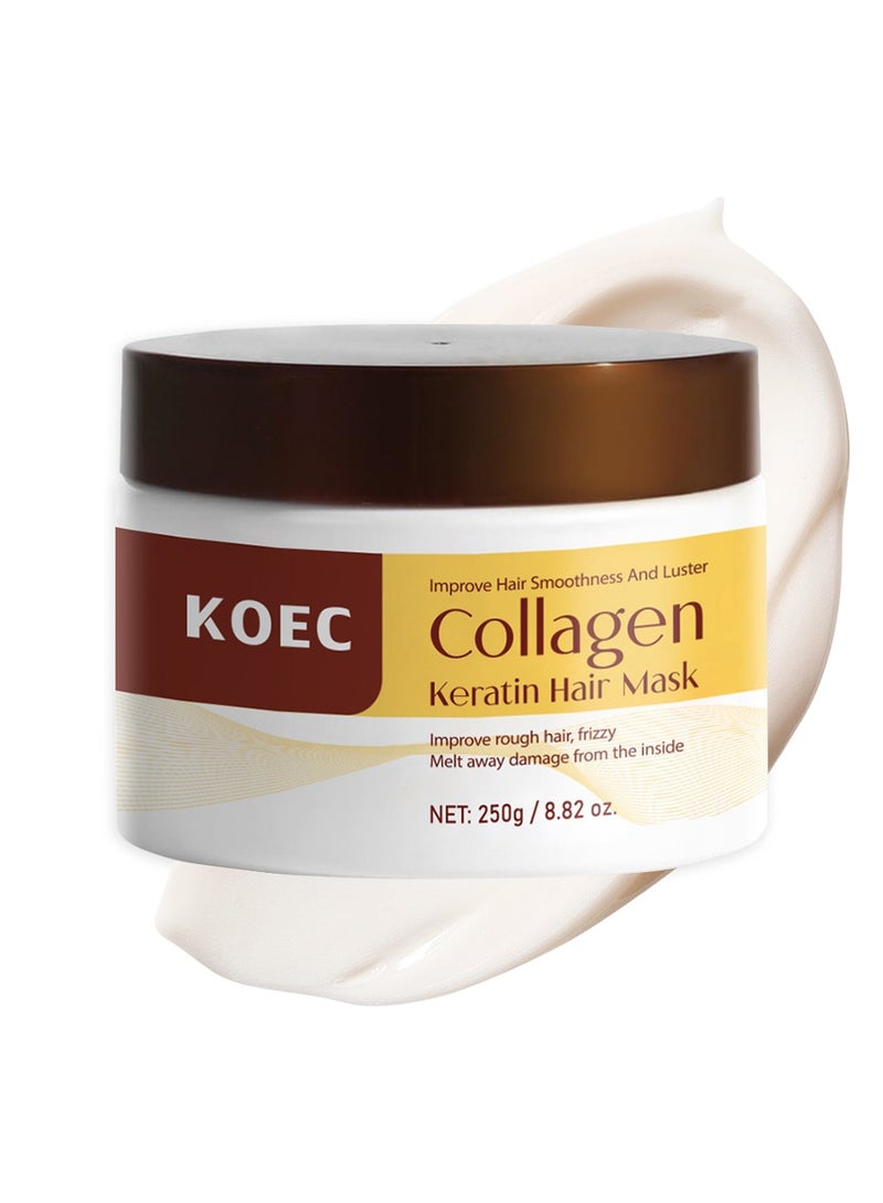 Collagen Hair Treatment Deep Conditioning ,Moisturizing Keratin Treatment ,Collagen Hair Mask Essence for All Hair Types ,250g