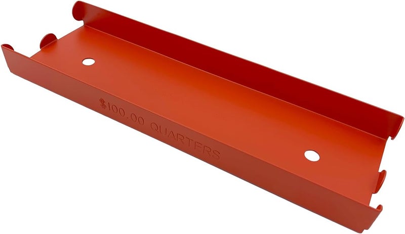 Huron Aluminum Quarter Coin Tray for Rolled Coins, Orange (1/12/96 pc) (12 pc) - Image 2