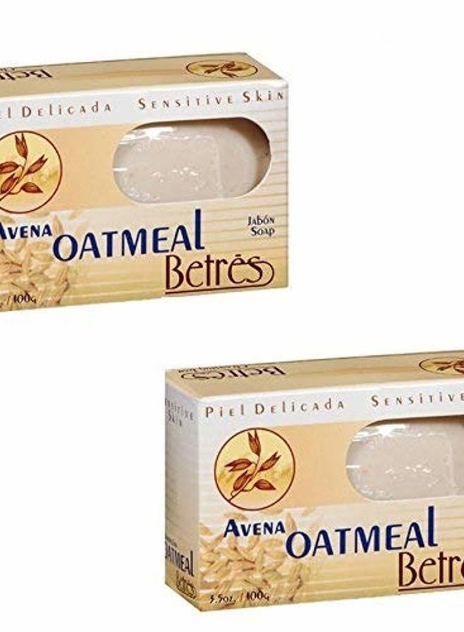Betres Avena Oatmeal Bar Soap 3.5 oz for Sensitive Skin - 2-PACK - Image 1