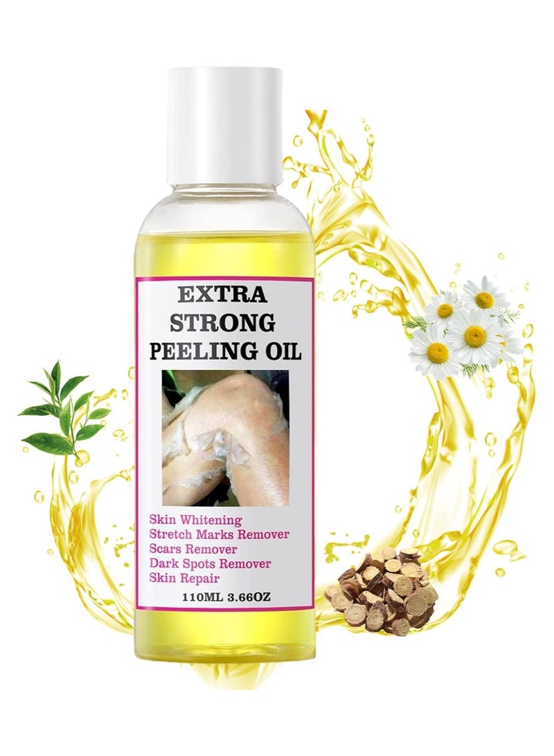 OUHOE زيت تقشير أصفر، زيت تقشير للبشرة الداكنة، زيت تقشير قوي بتركيز إضافي، محلول تقشير مقشر للجسم لجميع أنواع البشرة مزيل للجلد الميت - Image 2