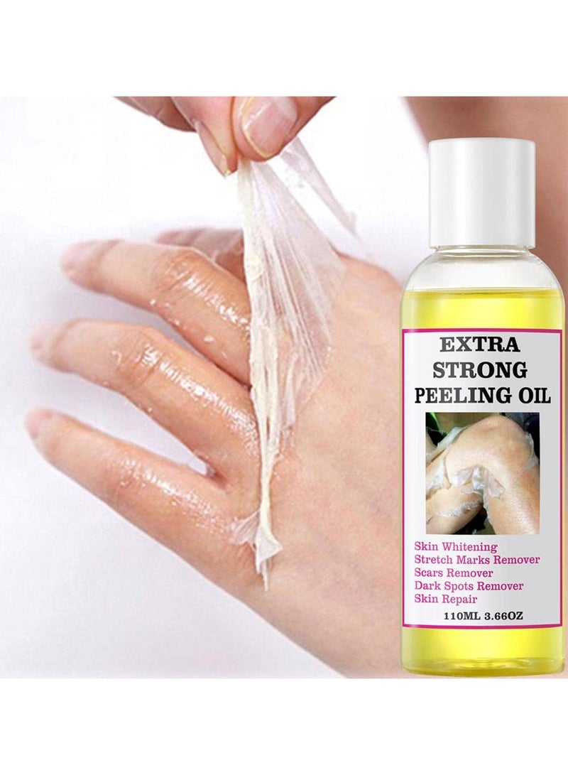 OUHOE زيت تقشير أصفر، زيت تقشير للبشرة الداكنة، زيت تقشير قوي بتركيز إضافي، محلول تقشير مقشر للجسم لجميع أنواع البشرة مزيل للجلد الميت - Image 3
