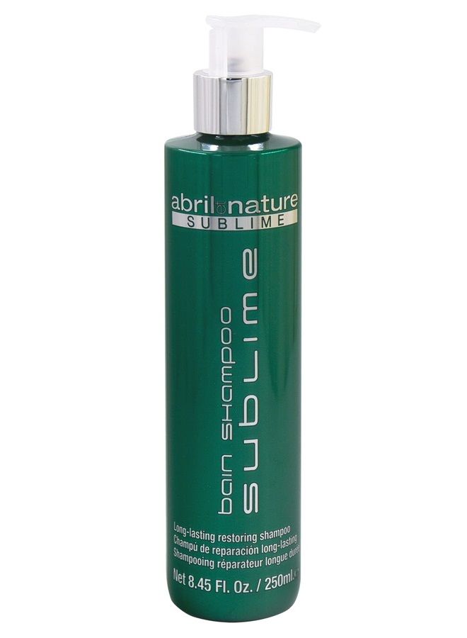 abril et nature Bain Shampoo Sublime - Moisturising Shampoo - 250 ml - For Very Damaged Hair - Hair Treatment with Stem Cells - Contains Hyaluronic Acid and Caviar Extract - Anti Frizz - Image 1