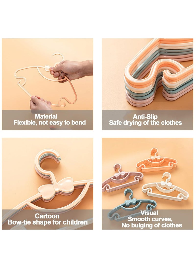 RATSAW Baby Clothes Hangers 50 Pack Kids Hangers, Baby Toddler Kids Hangers With Hook No Trace Cute Bow Clothes Hanger for Children Clothes Sturdy and Durable Clothes Hangers Pink - Image 4