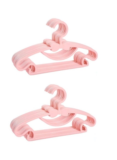 Baby Clothes Hangers 50 Pack Kids Hangers, Baby Toddler Kids Hangers With Hook No Trace Cute Bow Clothes Hanger for Children Clothes Sturdy and Durable Clothes Hangers Pink