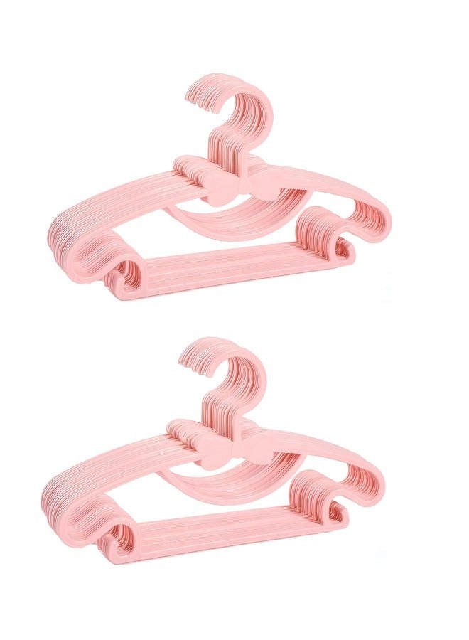RATSAW Baby Clothes Hangers 50 Pack Kids Hangers, Baby Toddler Kids Hangers With Hook No Trace Cute Bow Clothes Hanger for Children Clothes Sturdy and Durable Clothes Hangers Pink - Image 1