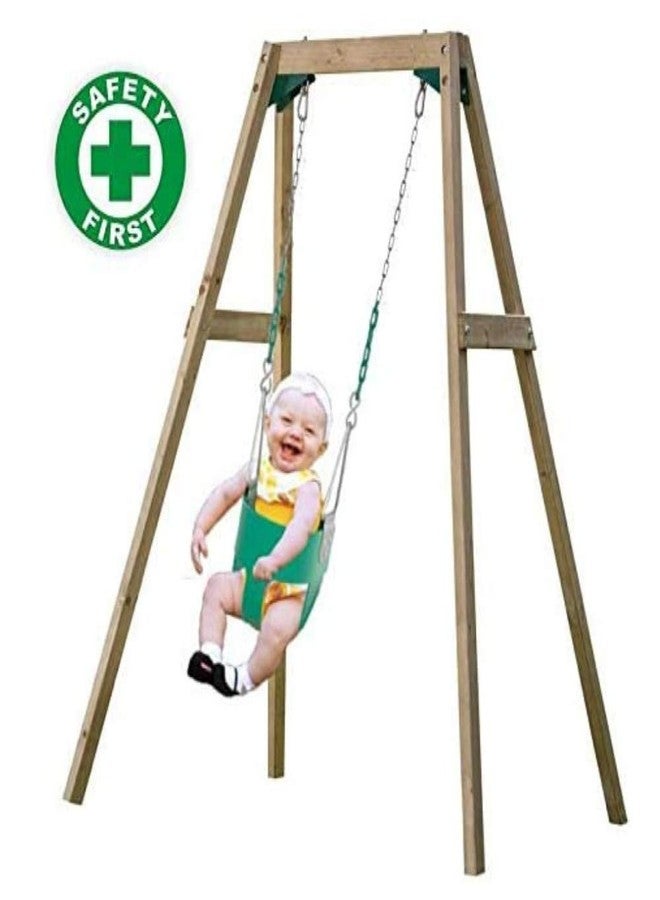 Swingan Machrus Swingan Toddler Swing Seat for Outside- Baby Swing for Swingset- High Back Bucket Swing with Adjustable Vinyl Coated Chains- Sturdy Infant Outdoor Swing- Fully Assembled, AntiRust, Max 220lbs - Image 3