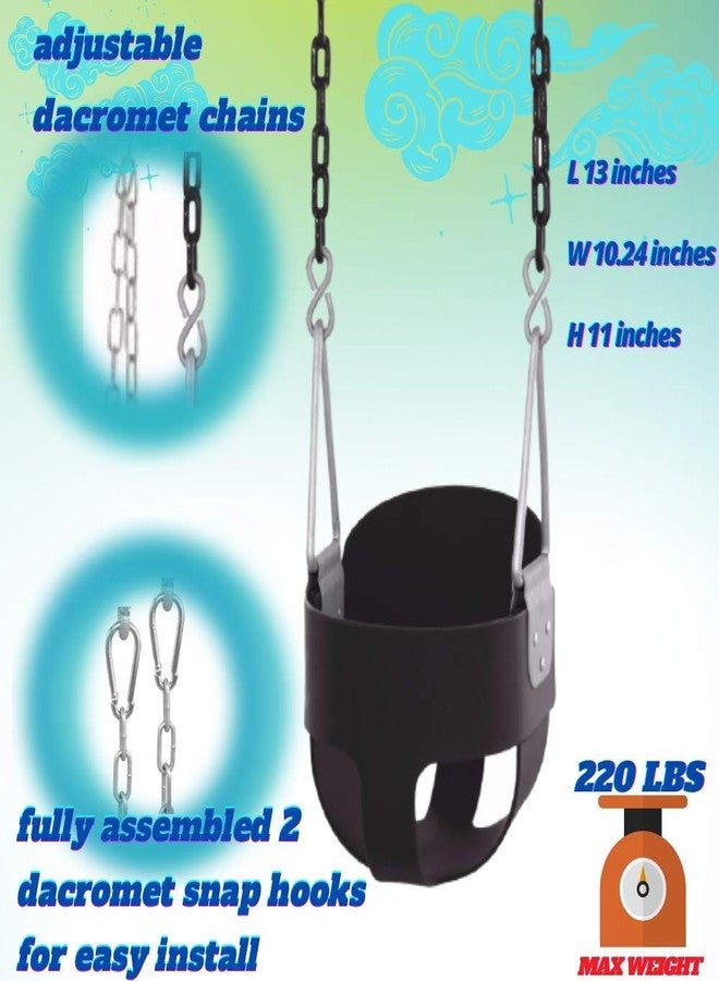 Swingan Machrus Swingan Toddler Swing Seat for Outside- Baby Swing for Swingset- High Back Bucket Swing with Adjustable Vinyl Coated Chains- Sturdy Infant Outdoor Swing- Fully Assembled, AntiRust, Max 220lbs - Image 5