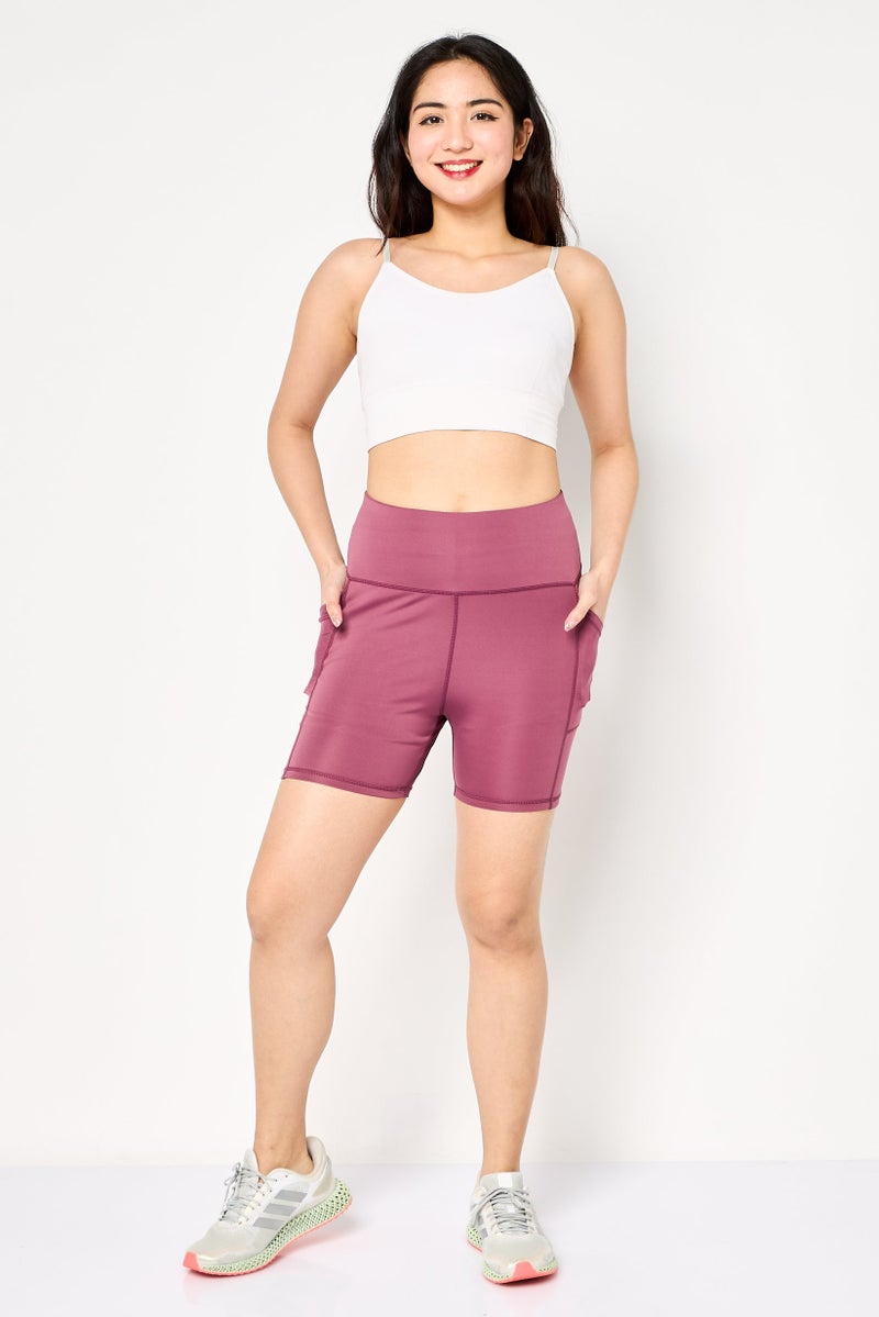 Aeropostale شورتات رياضية نسائية بأداء مناسب، موف - Image 2