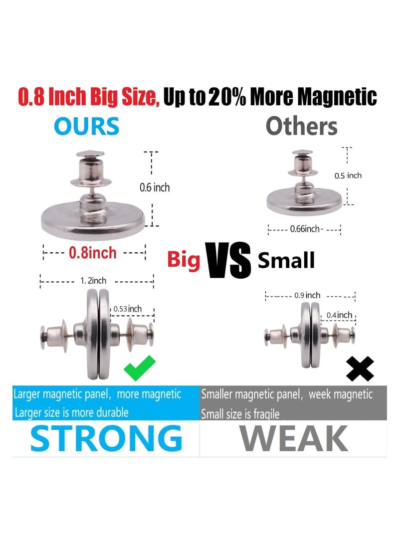 8 Pairs Curtain Magnets Closure, Magnetic Curtain Clips for Indoor Outdoor Curtains Prevent Light Leaking, Strong Curtain Weights Magnets for Pergola Patio Gazebo Cabana  - Image 3