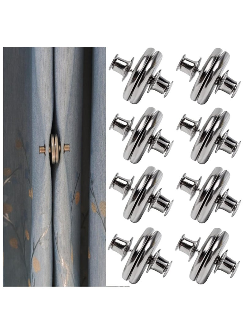 8 Pairs Curtain Magnets Closure, Magnetic Curtain Clips for Indoor Outdoor Curtains Prevent Light Leaking, Strong Curtain Weights Magnets for Pergola Patio Gazebo Cabana  - Image 1