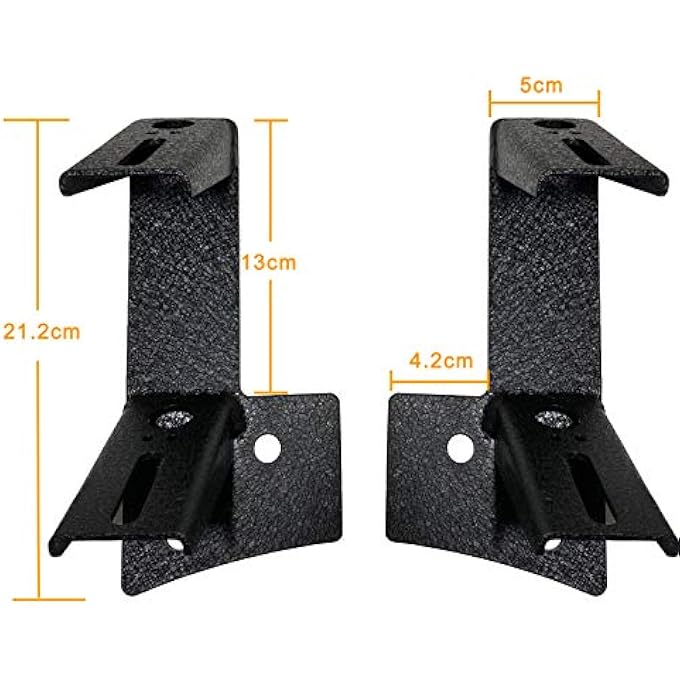 MOTLTECH Dual APillar Light Mount Windshield Led Work Light Mounts For 20072017 Jeep Wrangler 1 PairBlack - Image 2