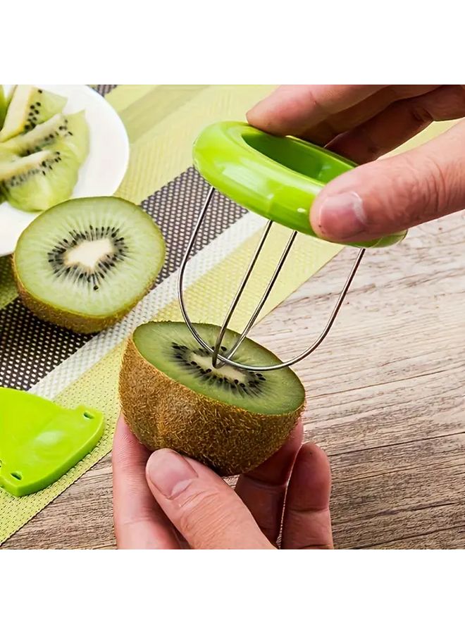 Green Kiwi Lemon Peeler Easy Grip Cutter Fruit Divider Durable Kitchen Tool - Image 1
