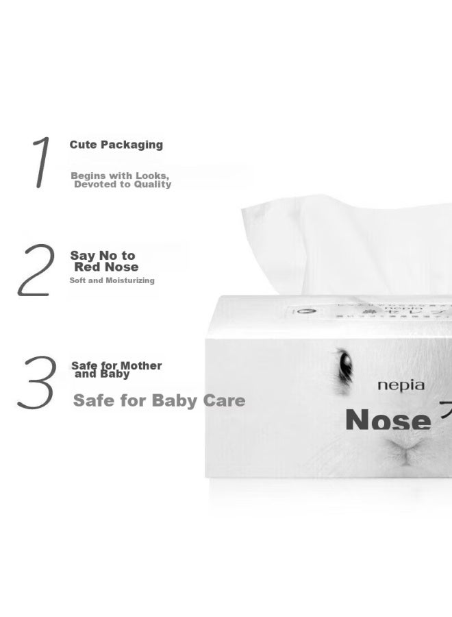 Nepia Imported "nose Noble" Moisturizing Tissues, 2-ply, 200 Sheets*3 Boxes, Gentle For Sensitive Skin, Suitable For Home Use - Image 1
