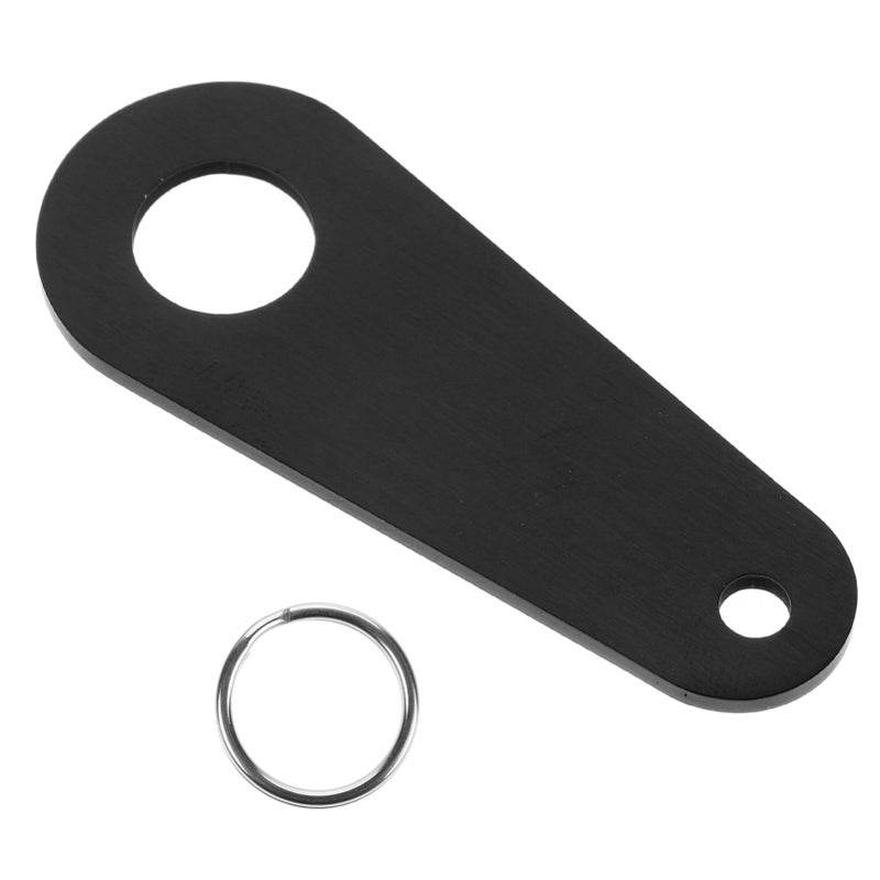Motorcycle Bell Mounting Bracket Hanger with Keychain Attachment Black - Image 2