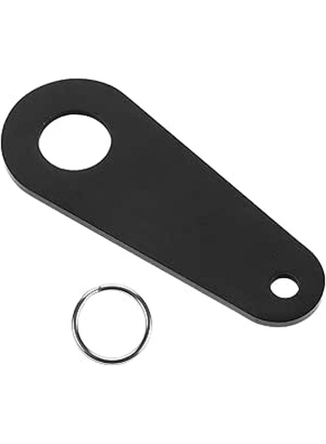 Motorcycle Bell Mounting Bracket Hanger with Keychain Attachment Black - Image 1