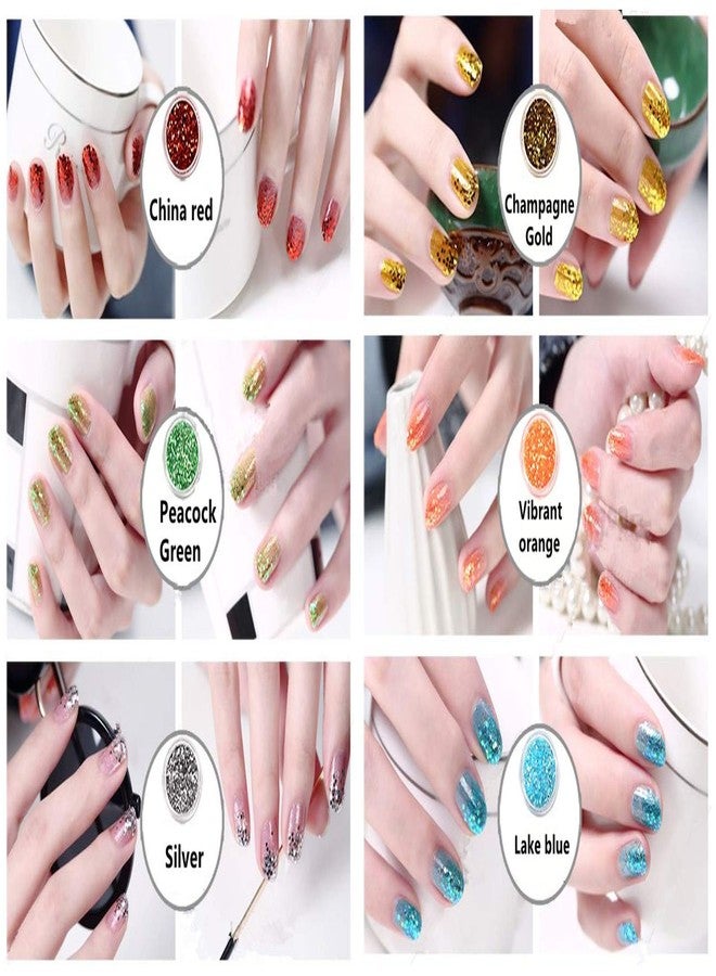 XICHEN 24 Pcs/Colors Glitter Powder Dust Nail Art Tip Decoration - Image 4