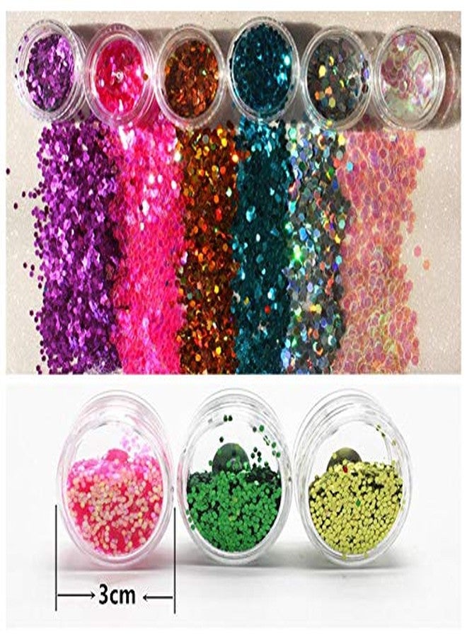 XICHEN 24 Pcs/Colors Glitter Powder Dust Nail Art Tip Decoration - Image 2