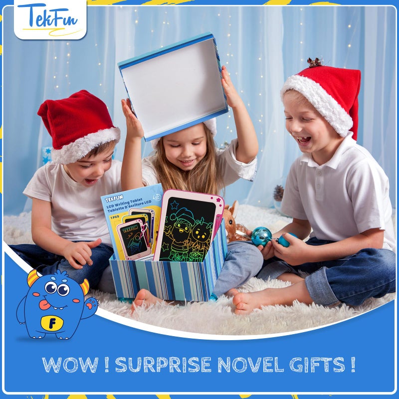 TEKFUN TEKFUN Children's Drawing Tablet Toys 3 4 5 6 7 Years Old Boy Girl 8.5 Inch LCD Writing Tablet Magic Slate Educational Toy Christmas Birthday Gifts for Children (Pink)  - Image 2