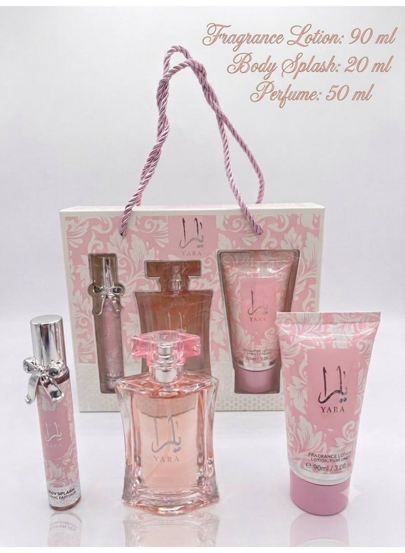 Gift Set for Women 4 Pieces – Eau de Parfum50ml + + Bodysplash 20 ml + lotion 90 85ml