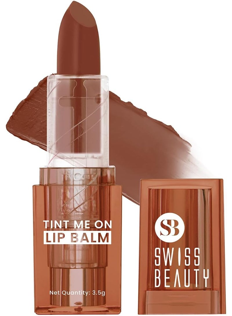 Swiss Beauty Tint Me On Lip Balm | Moisturises lips | Tinted Lip Balm | Shade - Mauve Muffin, 3.5gm - Image 1