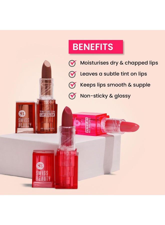 Swiss Beauty Tint Me On Lip Balm | Moisturises lips | Tinted Lip Balm | Shade - Mauve Muffin, 3.5gm - Image 3