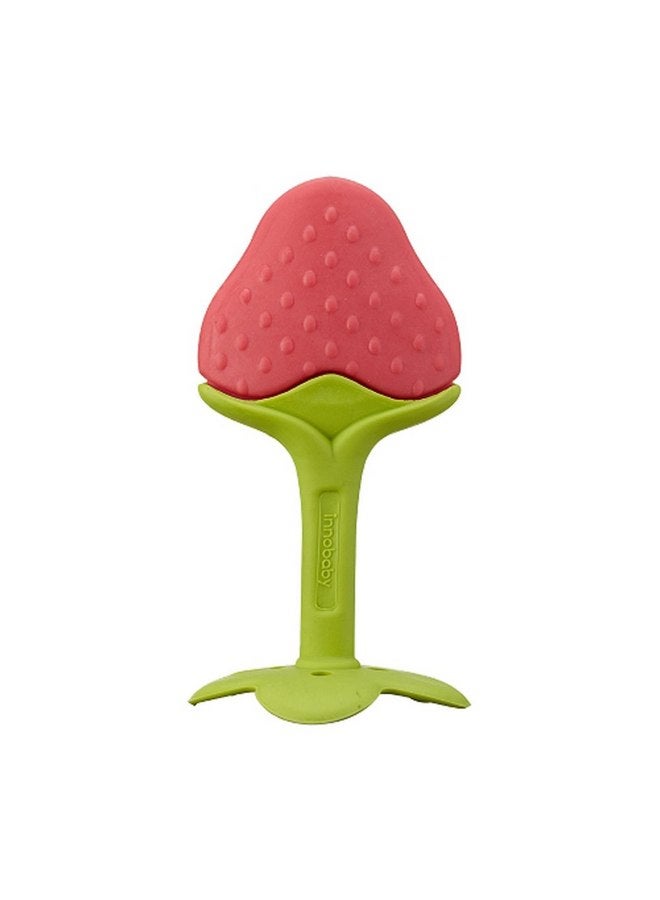 Innobaby Award Winning Original Teethin’ Smart EZ Grip Fruit Teether by Innobaby - Sore Gum Relief for Front Teeth & Molars with BPA Free Teether Sensory Toy for Babies & Toddlers - Apple/Grape/Berry - Image 3