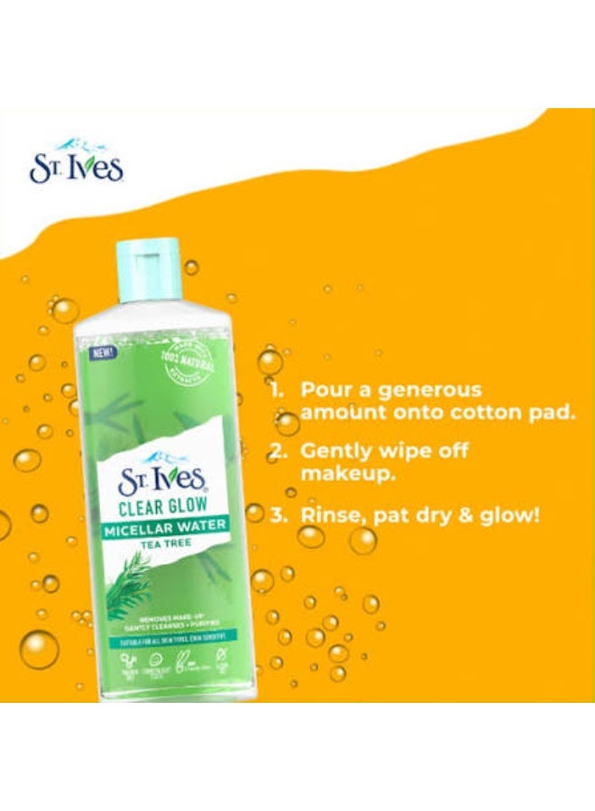 St. lves St. Ives Clear Glow Micellar Water with Tea Tree Extract, 400ml - Image 2