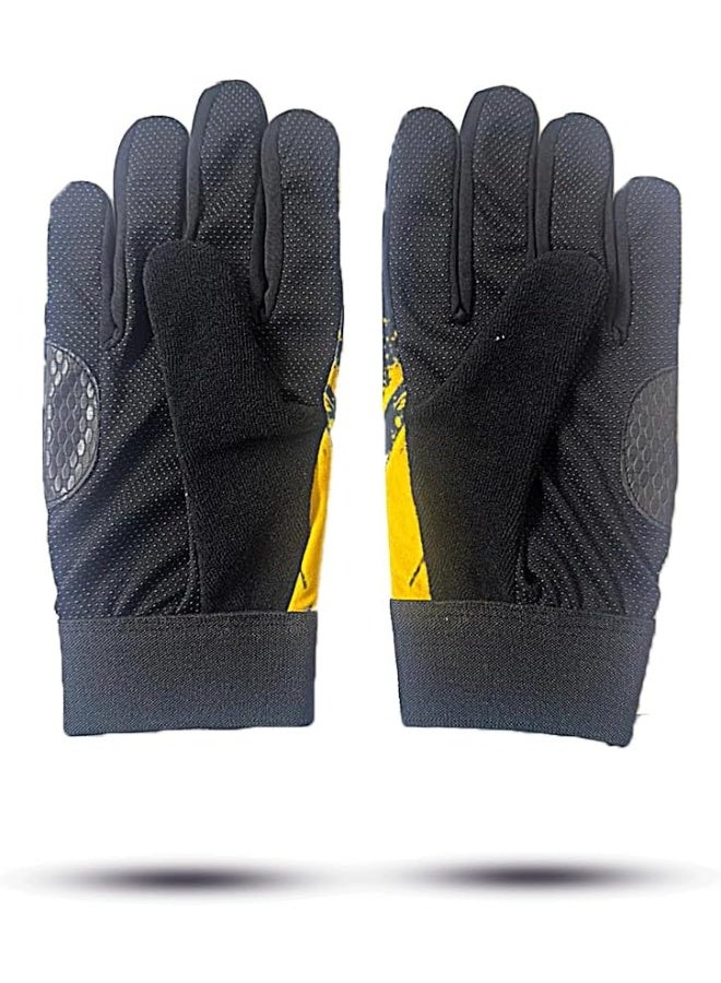 JD Cricket Batting Gloves For Tape Ball Tennis Cricket Yellow - Image 3