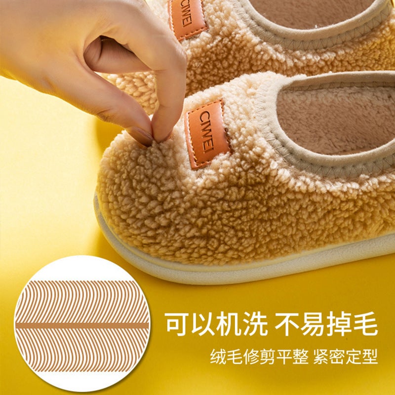 Cotton Slippers Winter Boys' Indoor Home Shoes Bag With Non-Slip Thickened Soft Bottom Plush Women'S Children'S Cotton Shoes - Image 5