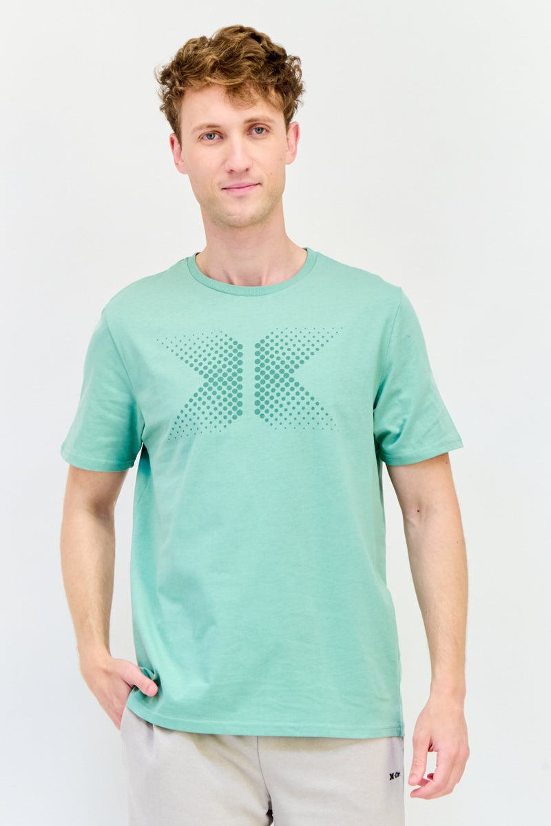 RBX Men Sportswear Fit Short Sleeve Outdoor T-Shirt, Cameo Green  - Image 1