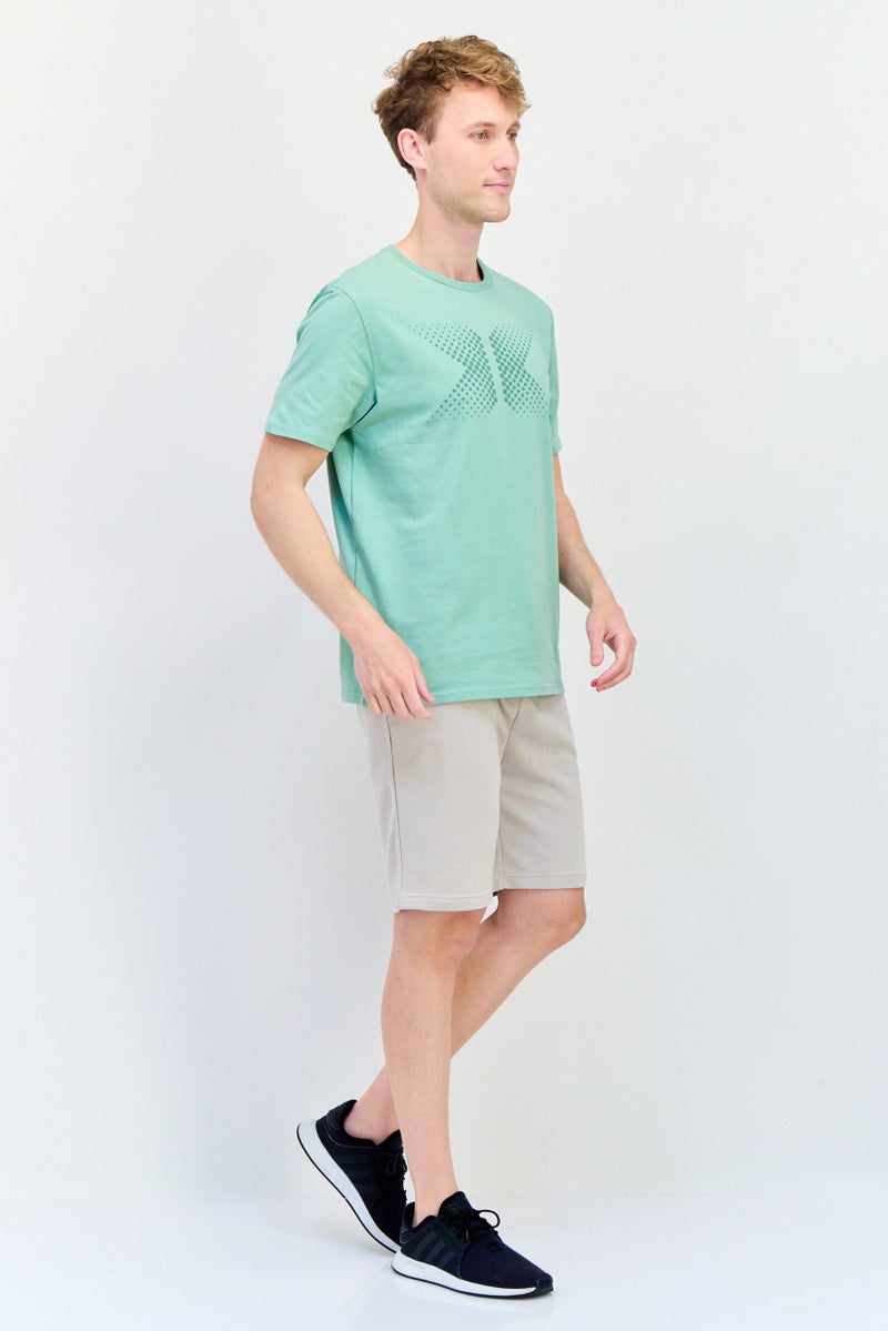 RBX Men Sportswear Fit Short Sleeve Outdoor T-Shirt, Cameo Green  - Image 4