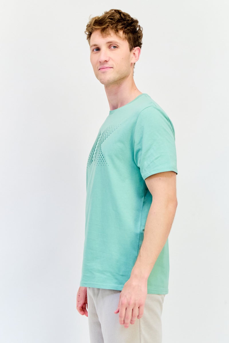 RBX تي شيرت رياضي للرجال بأكمام قصيرة، لون كاميوا الأخضر - Image 2