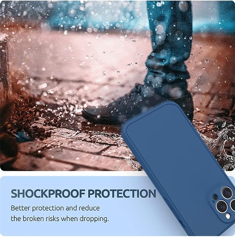 Theodor Protective Slim Fit Case Liquid Silicone Cover With Full Body Protection Anti-Scratch Shockproof Case For Iphone 13 Pro Blue - My Brain Has Too Many Tabs Open Copy Multicolour - Image 3