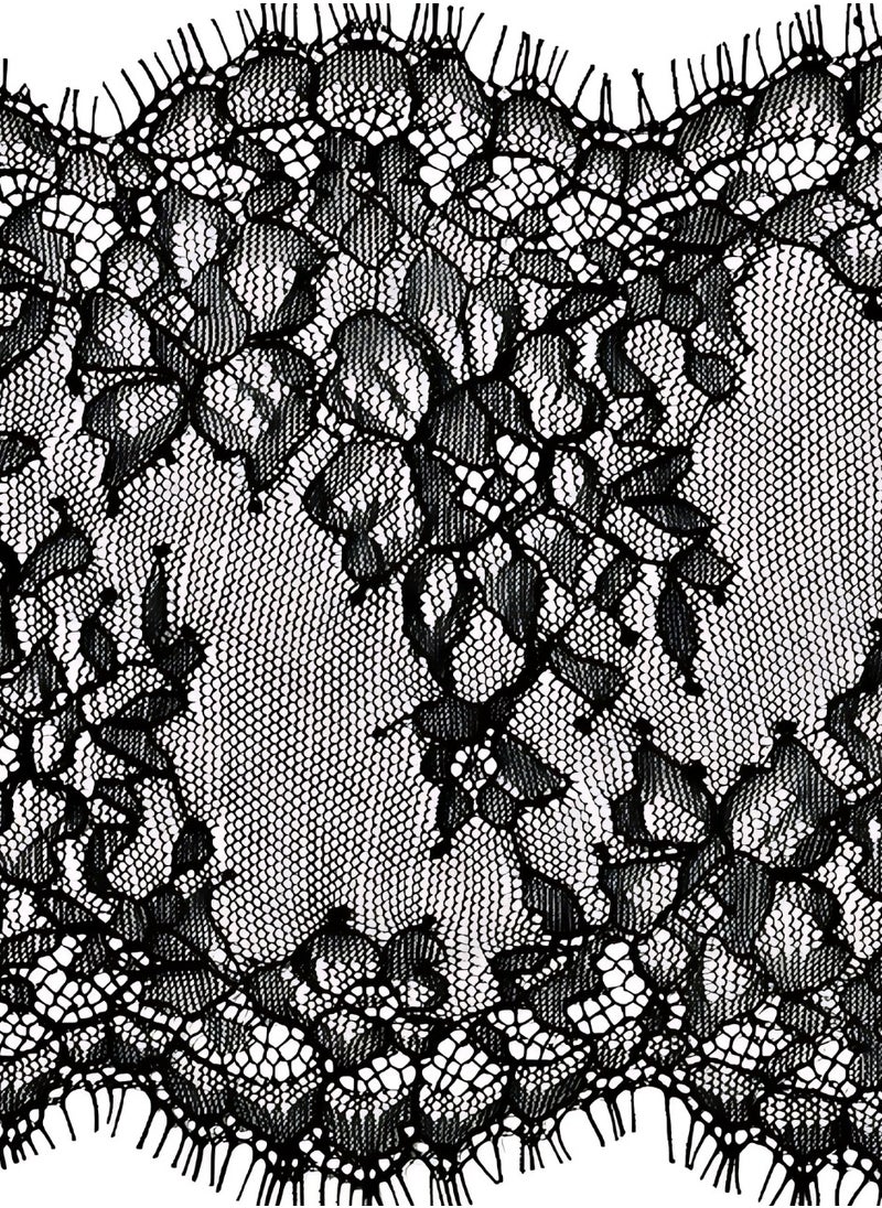 Beaute 3m * 15cm Embroidered French Lace Trim with Vintage Floral Pattern for Dressmaking, Sewing, Abaya, Bridal Wedding Decorations  - Image 2