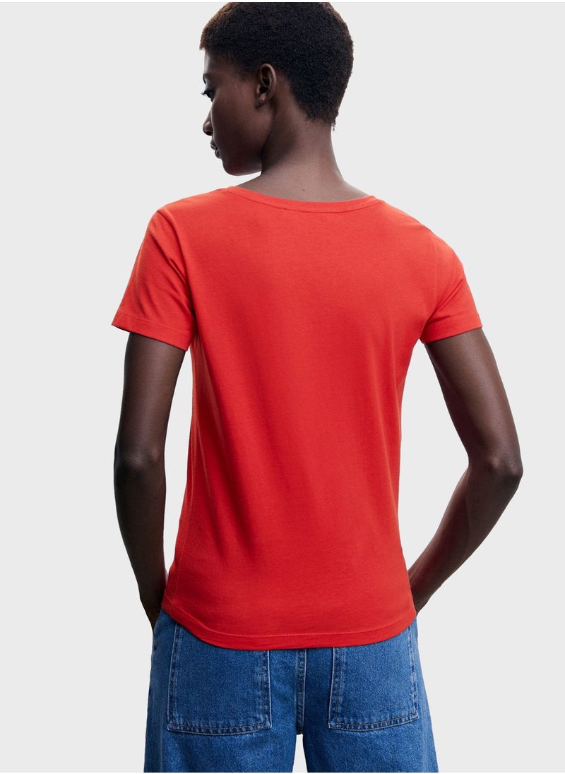 MANGO - Logo Crew Neck T-Shirt - Image 1