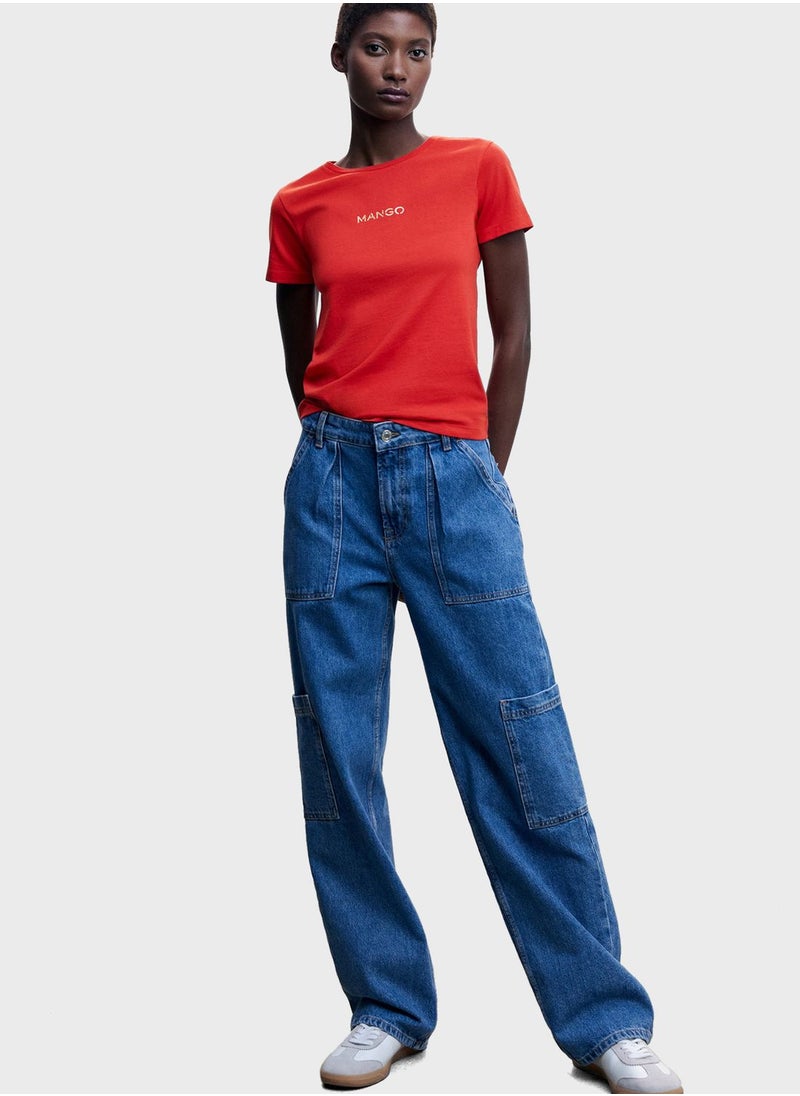 MANGO - Logo Crew Neck T-Shirt - Image 1