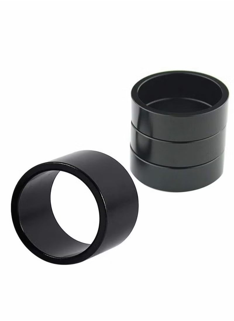 Generic 8 PCS Bicycle Headset Spacer Bike Handlebar Stem Spacers Threadless Aluminum Alloy Set Fit 1 1/8-Inch For MTB BMX Mountain Road Bikes Cycling 2/3/5/10MM (Black)  - Image 3