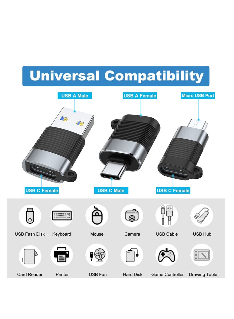Y&D USB C Adapter, Micro Male to Female, 3.0 Type-C Female Converter Connector for Laptop,Tablet, Smartphone (6 Pack) - Image 2