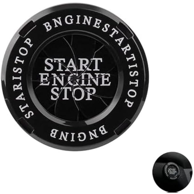 بوليفياز غطاء زر تشغيل السيارة بضغطة واحدة، مضاد للخدش، غطاء حماية عالمي لزر التشغيل بمفتاح واحد، غطاء مفتاح تشغيل الدراجة النارية، غطاء زر تشغيل المحرك وإيقافه، غطاء دوران - Image 1