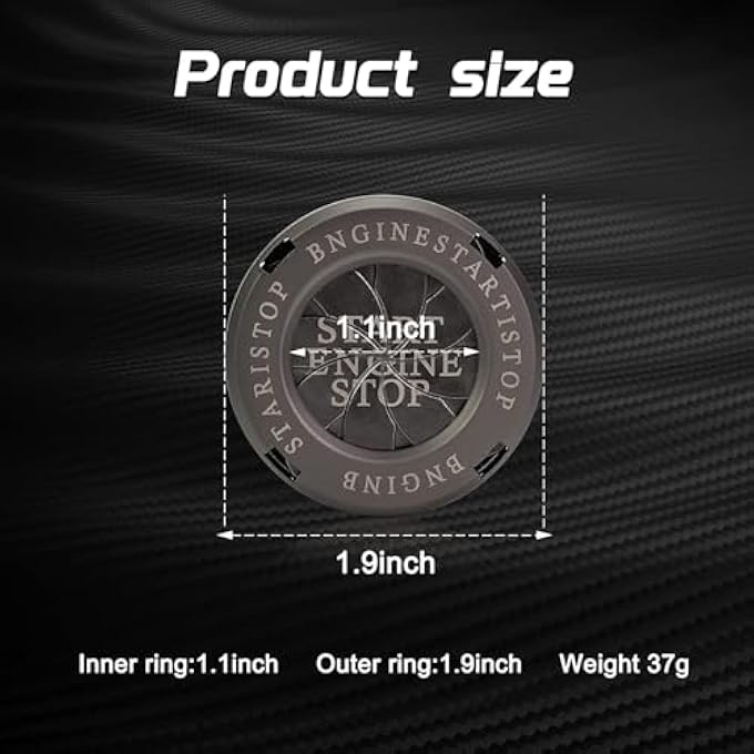 بوليفياز غطاء زر تشغيل السيارة بضغطة واحدة، مضاد للخدش، غطاء حماية عالمي لزر التشغيل بمفتاح واحد، غطاء مفتاح تشغيل الدراجة النارية، غطاء زر تشغيل المحرك وإيقافه، غطاء دوران - Image 5