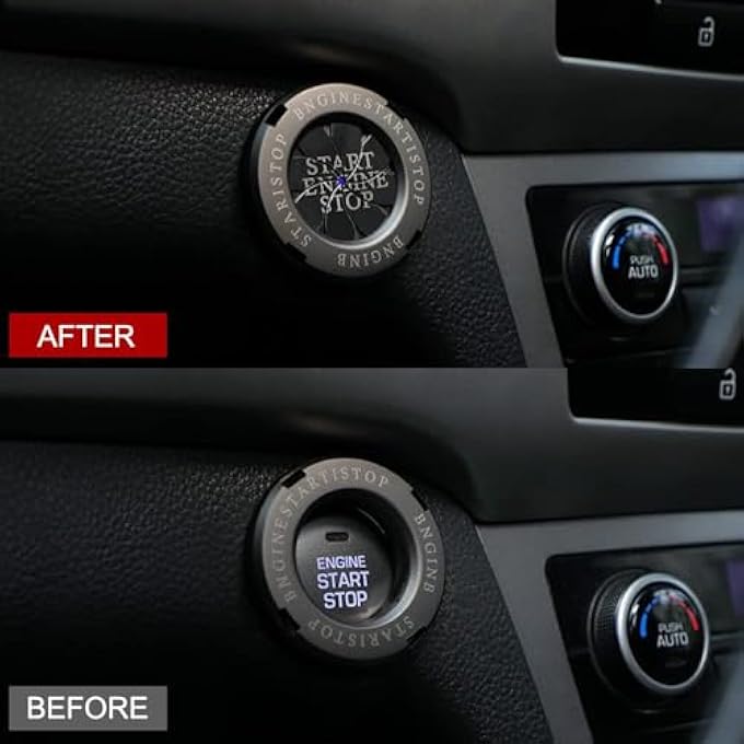 بوليفياز غطاء زر تشغيل السيارة بضغطة واحدة، مضاد للخدش، غطاء حماية عالمي لزر التشغيل بمفتاح واحد، غطاء مفتاح تشغيل الدراجة النارية، غطاء زر تشغيل المحرك وإيقافه، غطاء دوران - Image 4