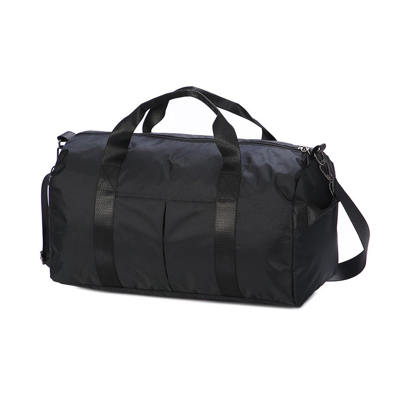 Portable travel bag large capacity wet and dry separation portable fitness bag shoulder crossbody luggage storage bag factory wholesale Black - Image 1