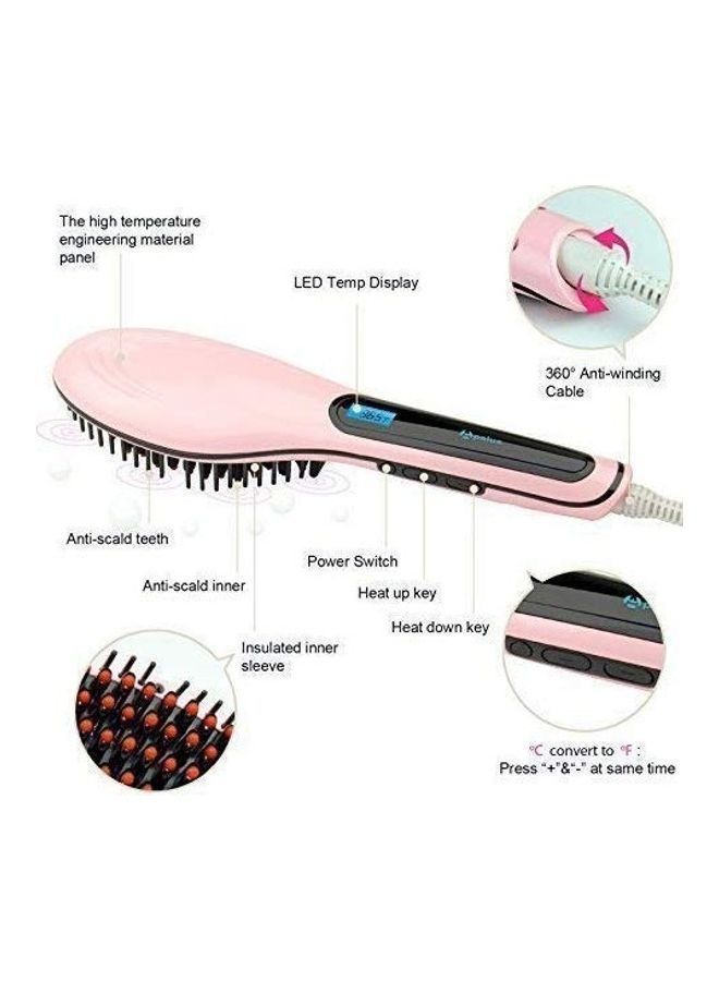 NIBEMINENT 3 in 1 Electric Hair Brush Pink - Image 4