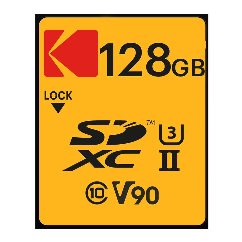 Kodak Kodak 128GB UHS-II U3 V90 Ultra Pro SDXC Memory Card - Up to 3000MB/s Read Speed and 270MB/s Write Speed  - Image 3
