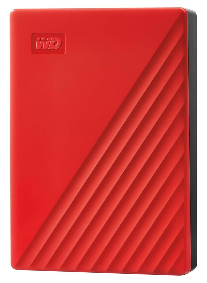 WD 6 TB My Passport Portable Hdd Usb 3.0 With Software For Device Management, USB Type C Backup And Password Protection - Red - Works With Pc, Xbox And PS4 WDBR9S0060BRD-WESN 6 TB - Image 1