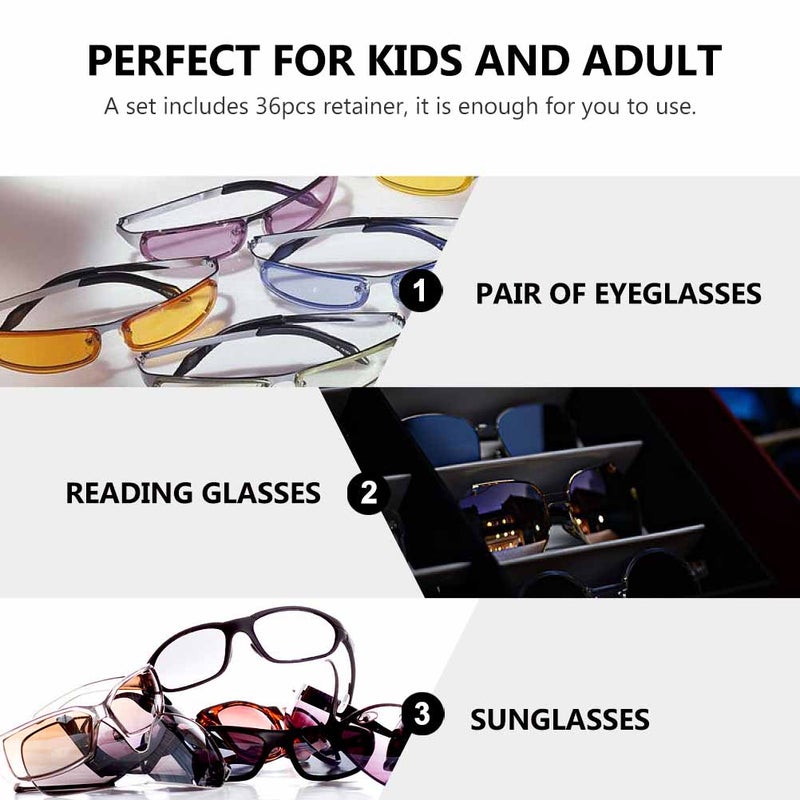 36PCS Round Silicone Eyeglasses Temple Grips Kids Adults Eyeglasses Ear Hooks - Image 5