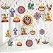 Clabby 51 Pcs Happy Diwali Party Decorations Hanging Swirl Deepavali Window Door Hanging Ornament for Indian Diwali Deepavali Light Festival Party Supplies - Image 3