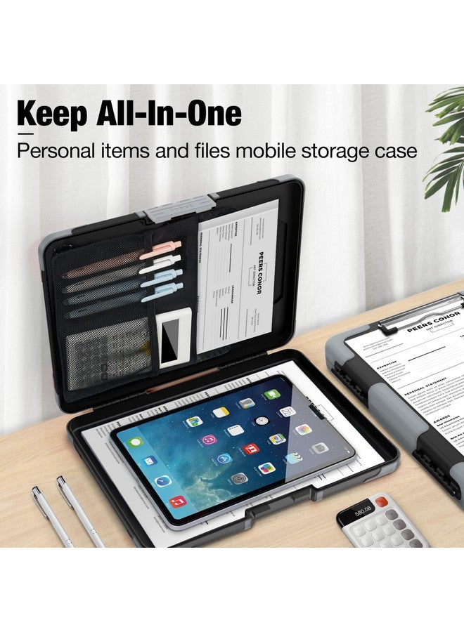 Sooez Toughest Clipboard With Storage, Internal Pen Pouch Included, Letter/ A4 Size, Shockproof Heavy Duty Plastic Clip Boards 8.5X11”, High Capacity Clipboards Box Case For Contractor Trucker Driver - Image 5