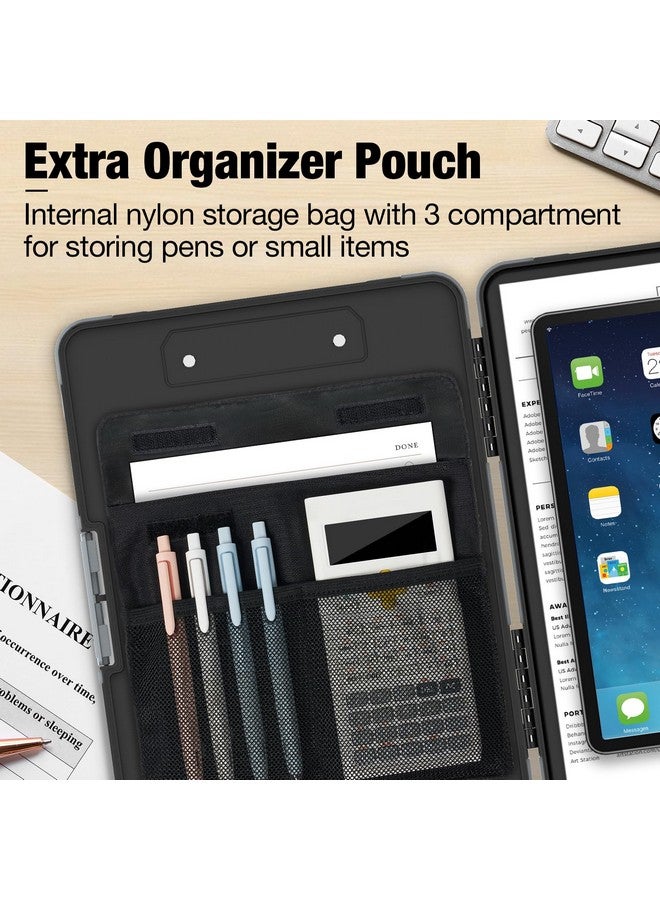 Sooez Toughest Clipboard With Storage, Internal Pen Pouch Included, Letter/ A4 Size, Shockproof Heavy Duty Plastic Clip Boards 8.5X11”, High Capacity Clipboards Box Case For Contractor Trucker Driver - Image 4